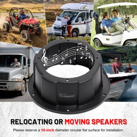 StarknightMT 2PCS Speaker Pods for 6.5 Inch Speakers Universal Angled Surface Mount Speaker Boxes Enclosures for RVs, UTVs, Trunks, Boats, Golf Carts, ATVs, Doors, Pre-Drilled Holes