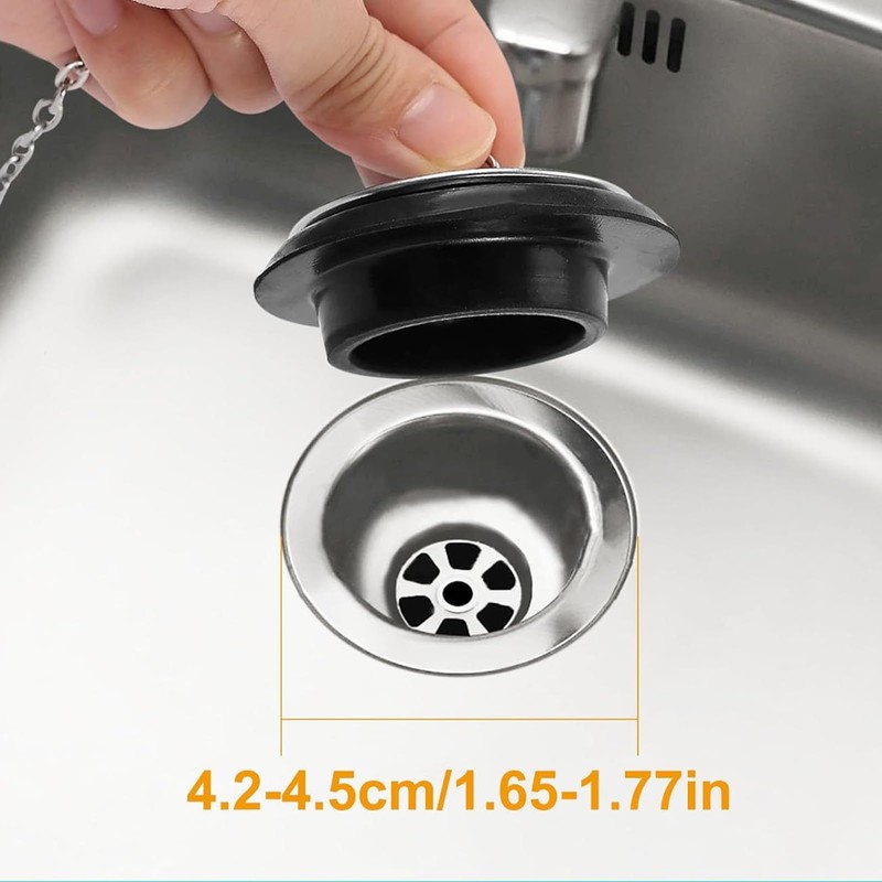 Universal Bath Plug and Chain – Bathroom & Kitchen Sink