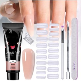 Gel De Extensión De Uñas 12 Kit Poly Nail Uñas Poligel Kit Completo | Rápido Poly Extensión Gel básico Set Para Principiantes, Profesionales Y Salón Para Principiantes Art En Casa