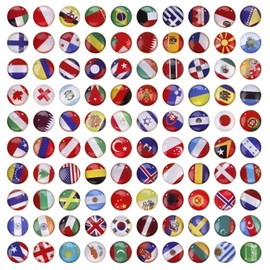 Drawing Pins Pack of 100 National Flag Drawing Pins Country Map Thumbtacks Creative Push Pins for Bulletin Board, Card, Office