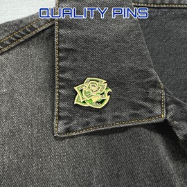 Herxion Money Bloom Skull Enamel Pins, Flower Pins for Backpacks, Hat Pins, Novelty Brooch Pins, Cool Backpack Pins, Lapel Pins for Men, Women, Girls, Boys. For Lanyard, Bags, Hats, Caps, Clothing