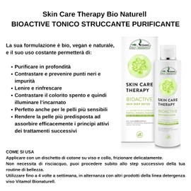 Vitamol Bio Naturell Bioactive Purifying Facial Makeup Remover Tonic Skin Deep Detox - 200ml