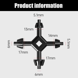 4-in-1 Drill Chuck Key - Universal Steel Master Key for Electric Drills & Power Tools | Durable Tightening/Loosening Tool