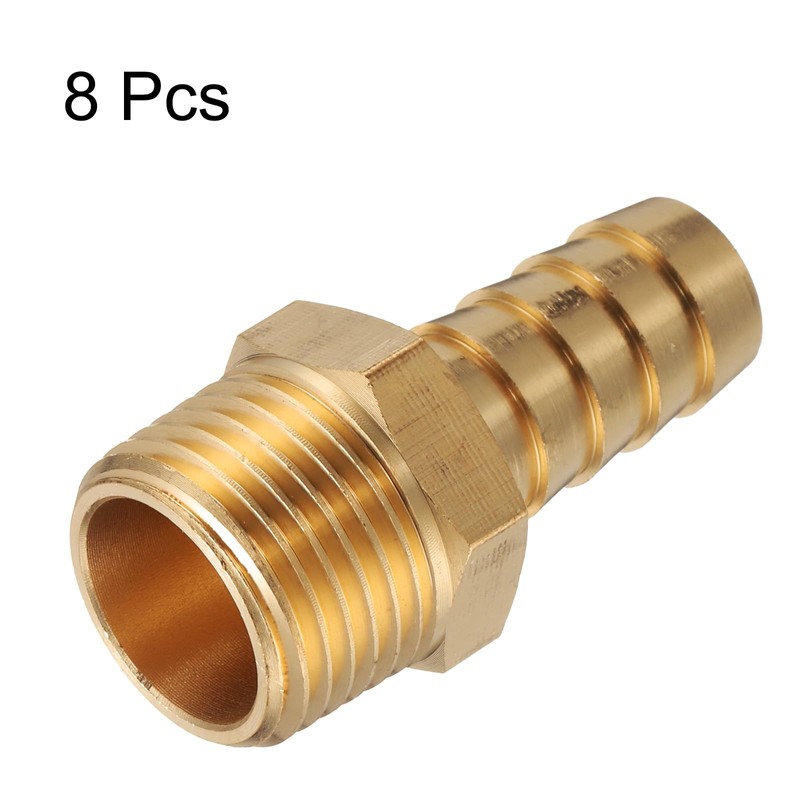 sourcing map Brass Barbed Fitting 1/2" NPT Male to 1/2"