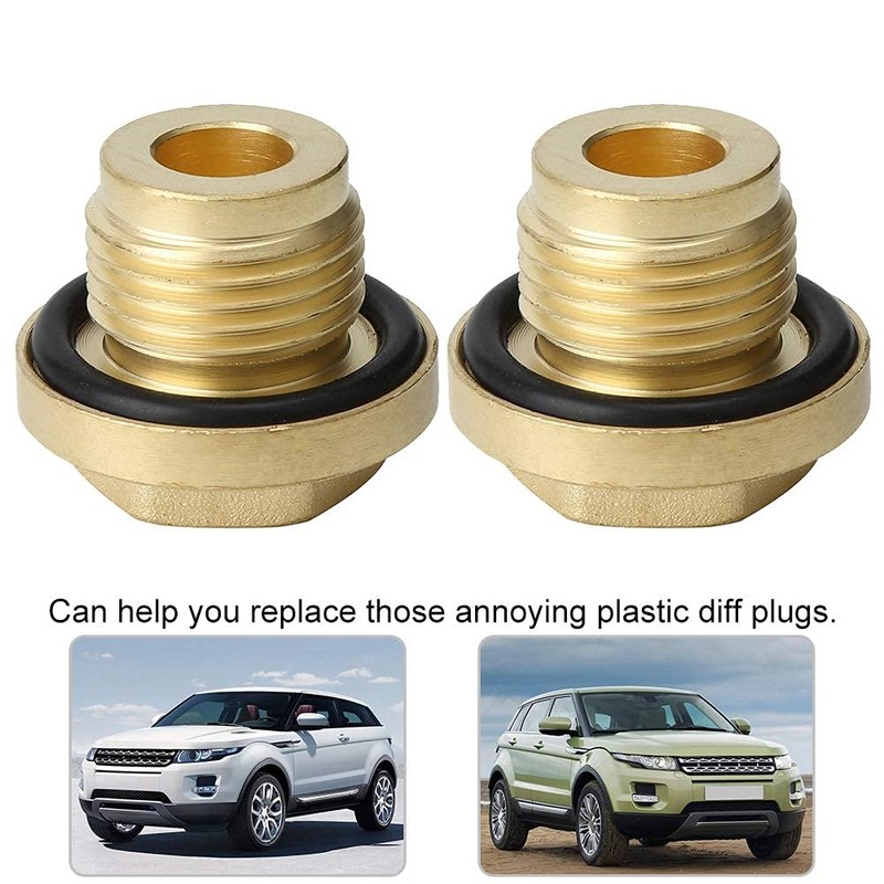 Drain Plug, 2 Piece Brass Diff Filler Differential Drain Plug