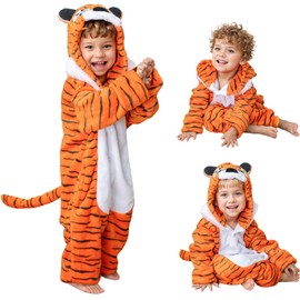 cuteDIY Tiger Children's Costume Animal Children's Costume Boy 2 Years Jumpsuit Costume Children