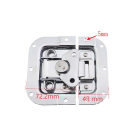 ZQIY 2PCS Silver Spring Loaded Heavy Duty Recessed Cam 12mm Stainless Steel Butterfly Twistlocks Aviation Box Hardware Fittings for Road Case and Audio Gear