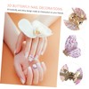 Vaguelly 4Pcs Nail Art Studs Decorative Zircon Charms for DIY