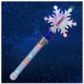 Fleeting Time Light Up Wand-Spinning Snowflake Wands,Magic Wand Rotating Toy,Magic Princess Sensory Toys,Christmas & Birthday Gift(Blue)