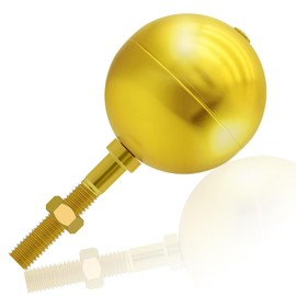 NQ Flag Pole Ball Topper Ornament - Flagpole Top Replacement, Aluminum Anodized Finish - 1/2"-13UNC Threading Fit Most USA Flag Pole,Truck & Solar Light (3", Yellow)