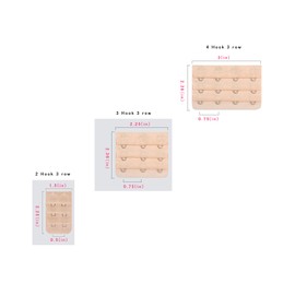 HAALII Women Bra Extender, Bra Extender 2&3&4 Hook 3 Row Band Multi Size Lady’s Breathing Room Soft Comfortable Elastic Extension Strap 9pcs