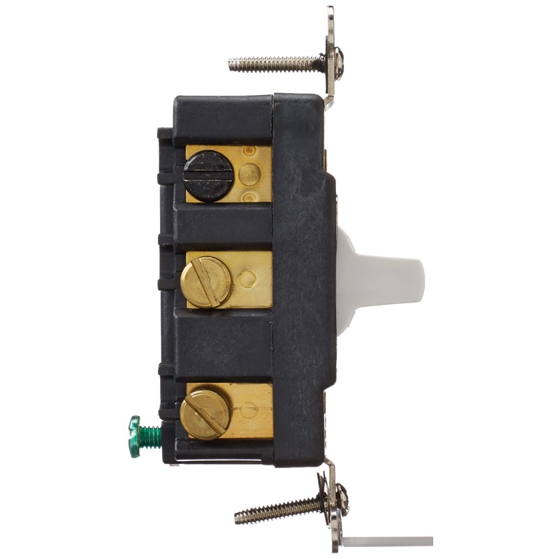 Leviton 20-Amp 120/277-Volt Toggle Double-Pole AC Quiet Switch, 1286-W, White