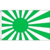 AZ FLAG JAPAN RISING SUN GREEN FLAG 3' x 5'