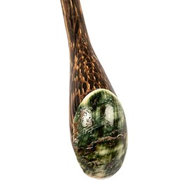 CCcollections Wooden Hair Pins for Women | Vintage Hair Accessories for Women | Decorative Pin for Daily Wearing, Casual, Party, Travel, & Weddings - Shell Cover D Green