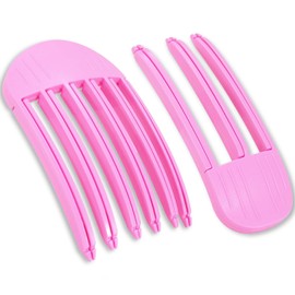 KAGNAL 2Pack Hair Volume Clips Hair Root Clips for Fluffy Bangs Easy High Crown Volumizing Hair Clips for Roots Curly Hair Volume for Women Tool Natural Voluminous Look(RoseRed)