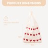 LUHOCIY Beach bag, heart bag, crochet bag, suitable for a