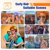 Women Roper Curly Orange Red Cosplay Halloween Wig with Jewelry