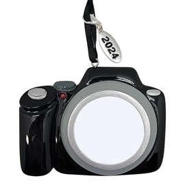 Photographers Camera Ornament Includes a Current Year Hang Tag and Gift Bag Fun Camera DSLR Zoom Lens to Customize at Home