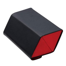 2562-01 Eyeglass Case, Storage for 2 Pieces, Single Storage, Slim, Deformable, Semi-Hard Case, Magnet, Closure, Black