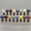 Unbranded Howlite Marble Gemstone 1" Ball Lamp Finials Nickel/Polishe -