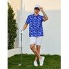 Men's Funny Polo Shirts Hawaiian Golf Shirts 80S Funny Polo