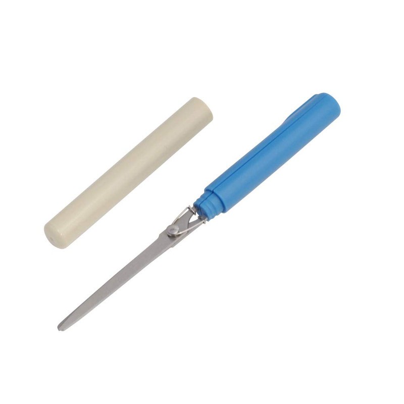 Sunstar Stationery S3717534 Stickyle Scissors Long, Deep Blue x Beige