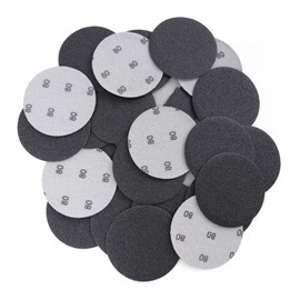 TRULYWIN 3 Inch Sanding Discs, 80 Grits Hook and Loop Professional Silicon Carbide Sand Paper, 50Pcs Wet Dry Polish for Wood, Metal, Paint, Car Polishing