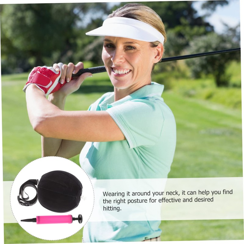 Mikinona Golfing Training Aid Inflatable Posture for Beginners Neck Rope