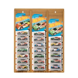 Display Case for Packaged Cars Hanging Display Organizer for Packaged Model Cars Storage Case Compatible with 30 Model Cars Protector Packs Storage Organizer Case for Cars 30 Espace