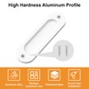 MOROBOR Oval Recessed Sliding Door Pulls, 2pcs White Flush Pull