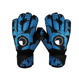 bianmei Latex Palm Soccer Gloves Keeper Gloves Soccer Gloves Goalie Gloves Standard Abrasion Resistant Breathable Anti-Slip Practice Game for Kids Adults Soccer Blue 6
