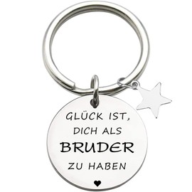 Brother Gifts Keyring for Big Brother Brothers in Law from Sister Funny for Men BFF Best Friend Birthday Gift, silver