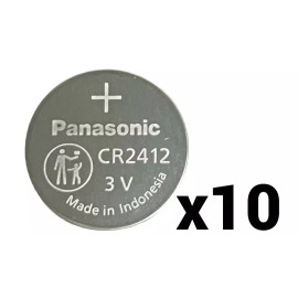 Panasonic 10 TEN PANASONIC CR2412 BULK CR 2412 3V LITHIUM COIN CELL BATTERY EXP 2033