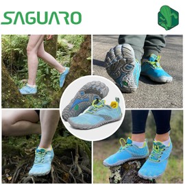SAGUARO Scarpe Barefoot Minimaliste Uomo Donna Scarpe Multisport per Corsa/Allenamento/Trekking/Trail Running/Palestra - Morbido Comode e Leggere, Blu Artico, 39 EU