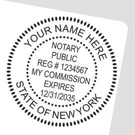 Portable NY Notary Stamp - 1-5/8 Size, State Board Compliant, Ideal for New York Notaries - New York Notary Public Stamp for Efficient, Reliable Service - Essential Tool for NY Notary Work
