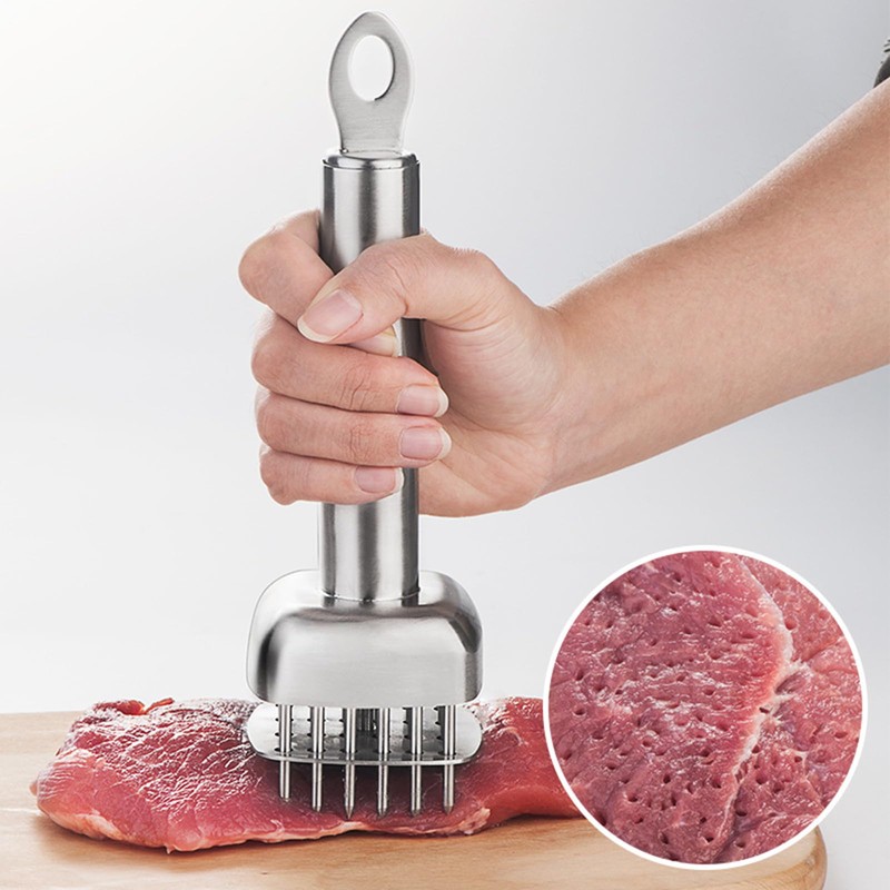 304 Stainless Steel Meat Tenderizer for Steak, Pork Chop, Pork