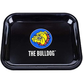 The Bulldog Amsterdam Metal Rolling Tray Black Large Size 30 x 22 cm