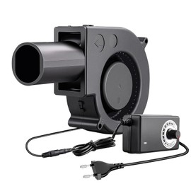 Centrifugal Fan 230 V Adjustable, Blower Fan 97 mm Turbines with Speed Controller 12 V for Inflation, Heaters Grill BBQ Picnic Cooling Fan for Household Appliances (with Tube)