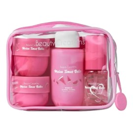 Beauty Creations - Sweet Dose - Mini Set De Viaje Cuidado Corporal Fruity - 4 Piezas Exfoliante Manteca Gel De Ducha Bruma - Melon Times Better