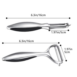 Vegetable Peeler Swivel Potato Peelers, Multifunction Peeler Set, Sharp Stainless Steel Blades and Ergonomic Handle for Kitchen, Vegetables, Fruits