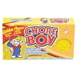 Chore Boy (6-2pk)-Chore Boy Golden Fleece Non-Metallic Cloth Sponges & Woven Scrubbers
