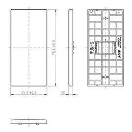 Jinbo Denki J・Wide Series WJN-S Embedded Switch Operation Board No Display No Marks, For 3 and 4 Roads for 1 Co., Pure White
