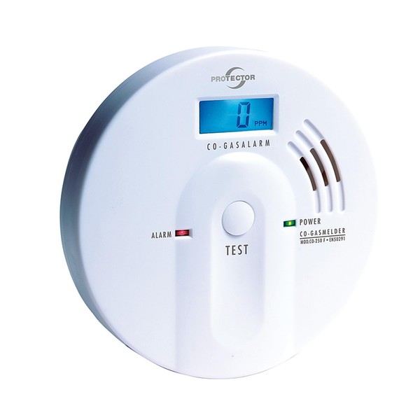 Protector CO-Gasmelder CO-250 F mit beleuchtetem Display, nach Norm EN