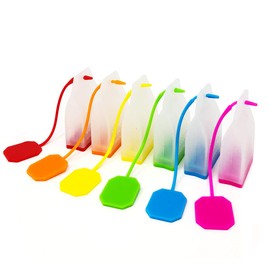 Wrapables® Reusable Silicone Tea Infusers for Loose Leaf Teas Tea Filter Tea Strainer (Set of 6)