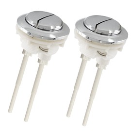 Kyuionty 2 Pack Dual Push Flushing Toilet Button, 48mm Toilet Tank Buttons Toilet Valve Replacement Flush Button with Thread Diameter (White)