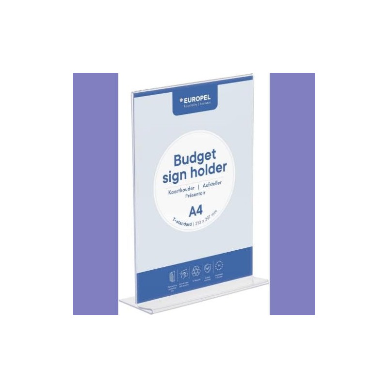 Europel Budget Table Stand, T-Stand, DIN A4 High, Polystyrene 1.5