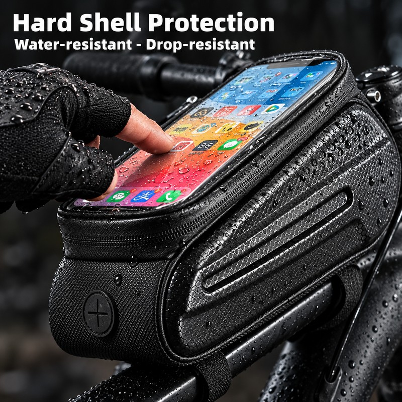 Bicycle Phone Frame Bag for Cycling – Waterproof Front Tube