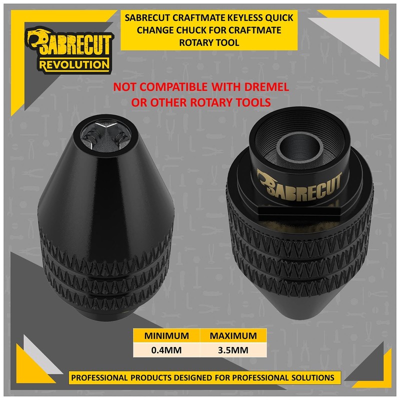 1 x SabreCut SCMGKC Keyless Quick Change Black Phosphate Coated