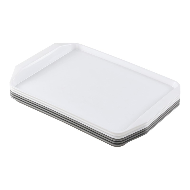 Parlynies 6 Pieces Restaurant Serving Tray, Plastic Non Slip Surface