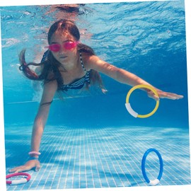 CORHAD 4-Piece Boys and Girls Diving Ring Set for Pool Bright Underwater Toys Swimming Pool Play Diving Game Toys